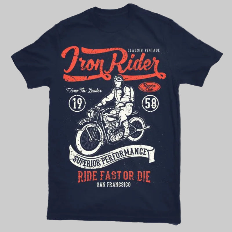 Gulposh Industries "Iron Rider" Vintage Biker Graphic Tee