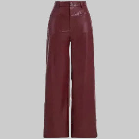 Gulposh Luxe "Cascade Expedition" Wide-Leg Leather Trousers