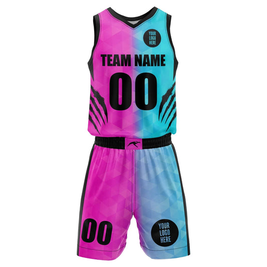 Neon Fusion Custom Basketball Uniform