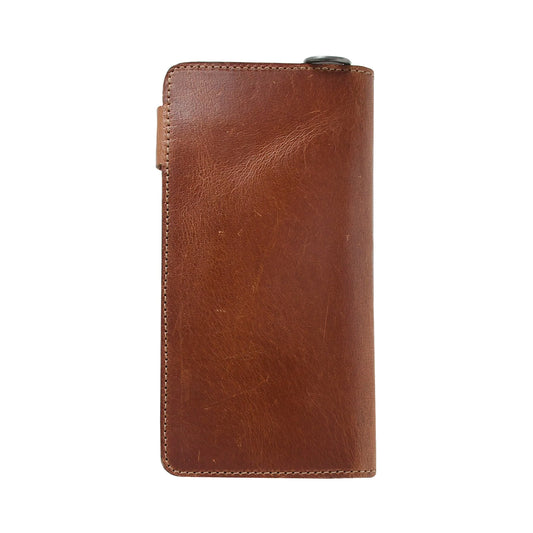 Vintage Distressed Leather Long Biker/Trucker Wallet