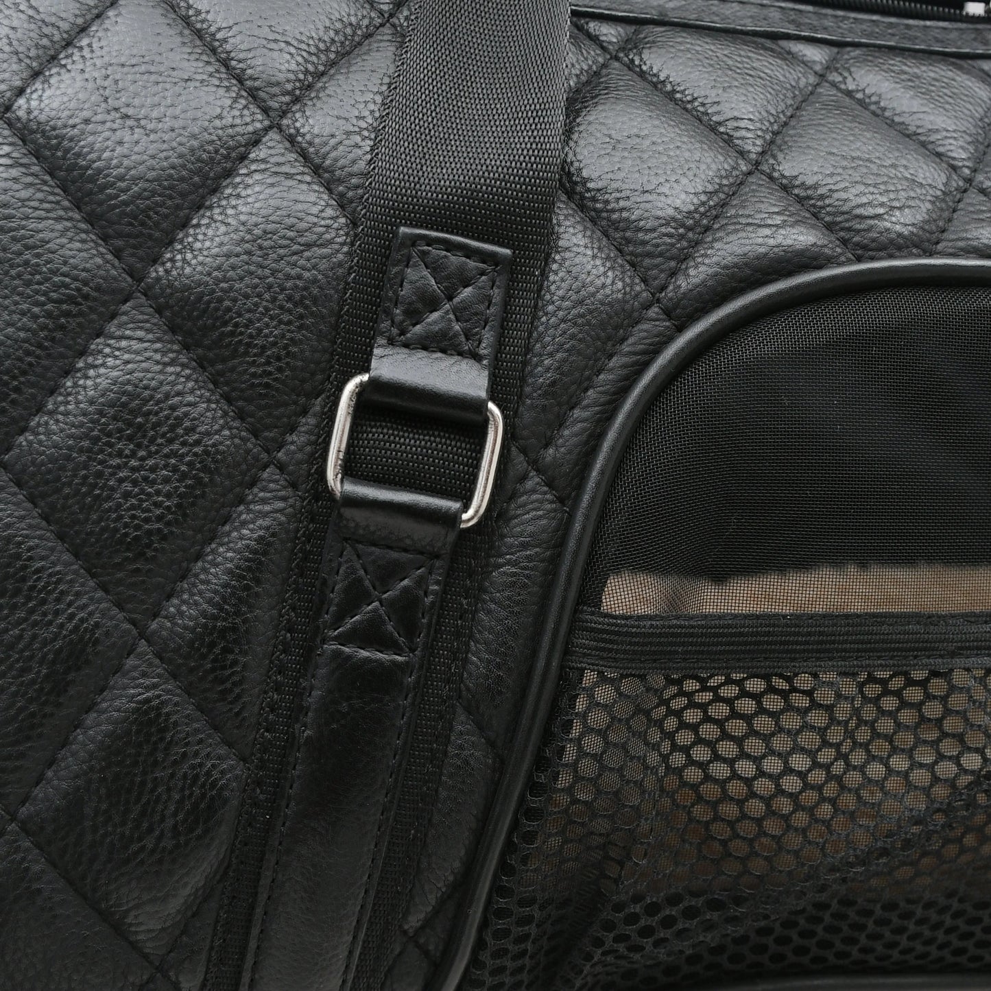 Luxury Quilted Pet Carrier Travel Bag