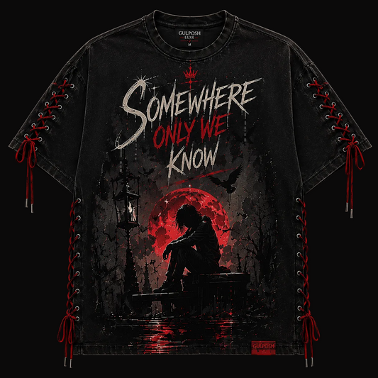 Gulposh Luxe Somewhere Only We Know Gothic Lace-Up Tee