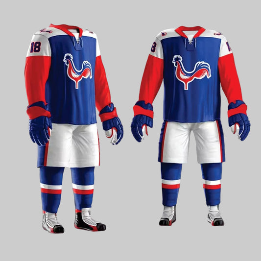 Professional Custom Sublimated Ice Hockey Kit (Jersey, Shells, and Socks)