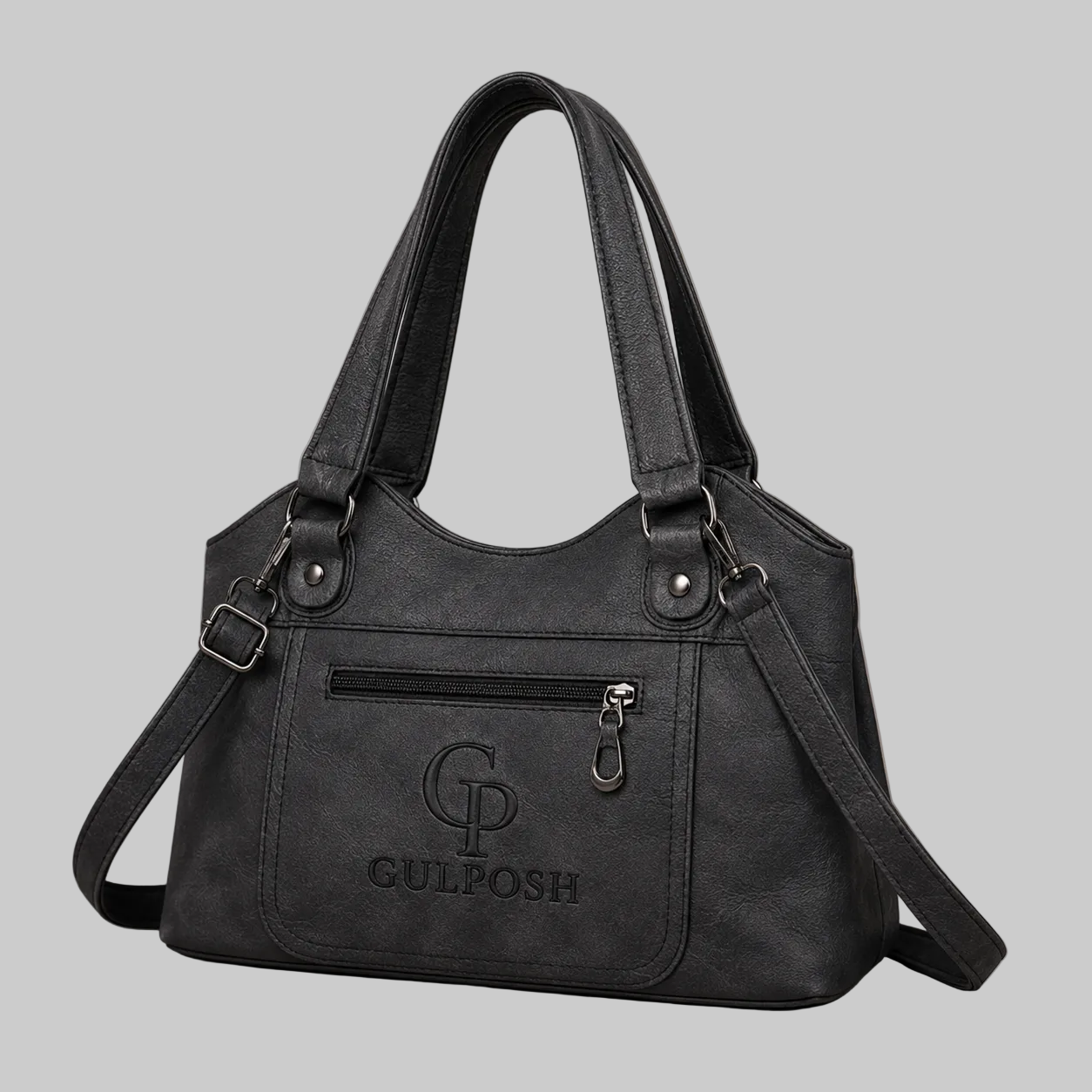 GP Heritage Charcoal Leather Tote Bag
