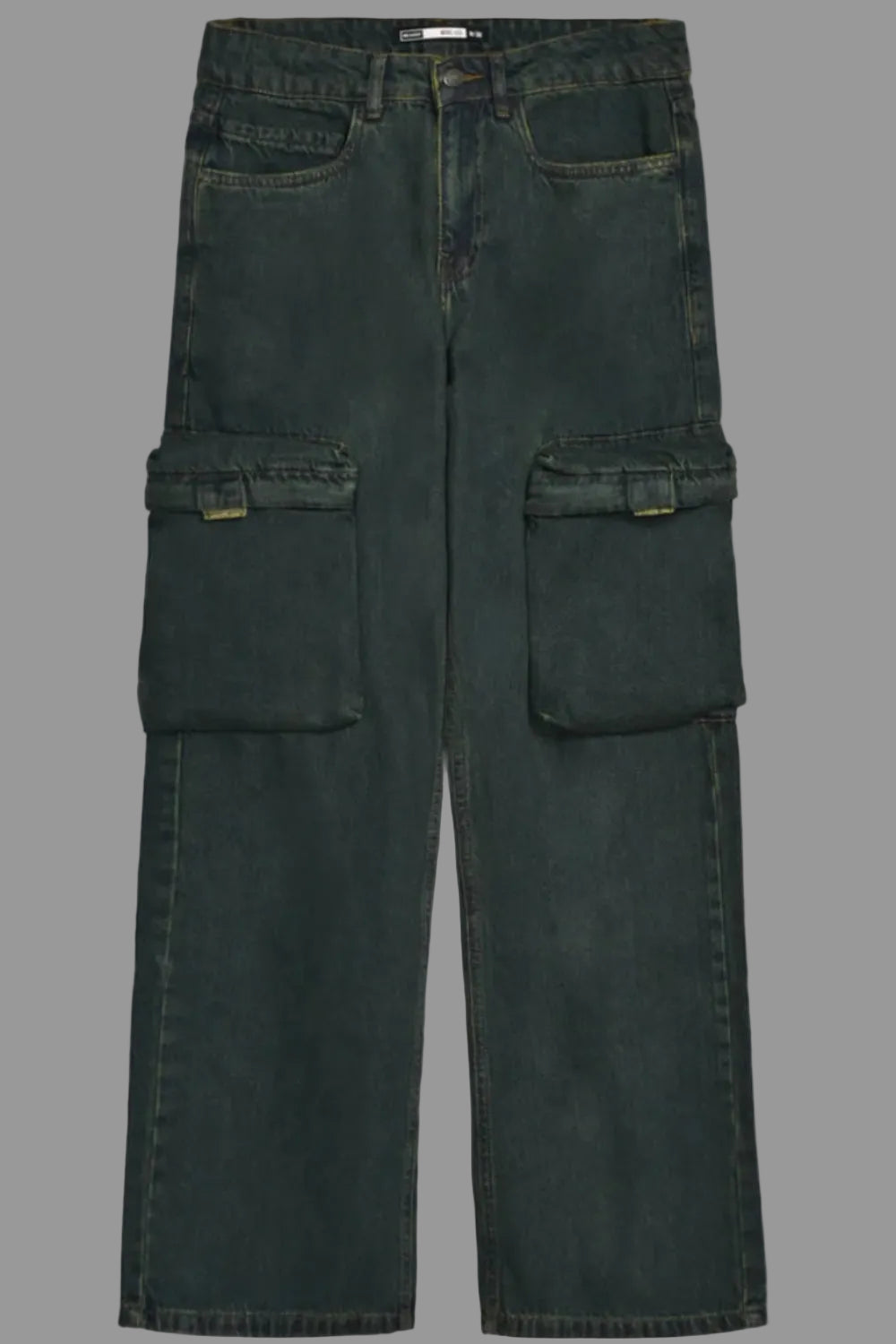 Gulposh Luxe Onyx Tinted Denim Cargo Trousers