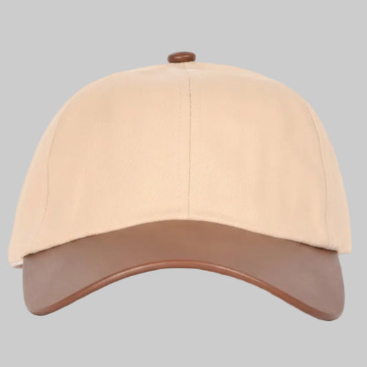 UO Two-Tone Washed Baseball Hat (Stone/Brown)