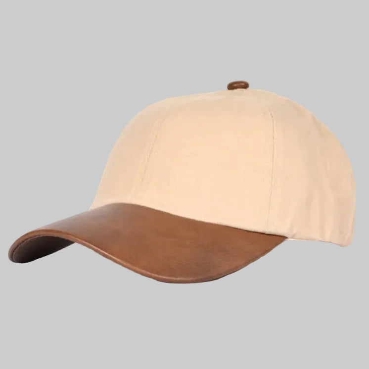 UO Two-Tone Washed Baseball Hat (Stone/Brown)