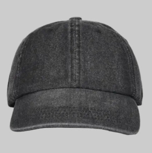Washed Black Denim Cap