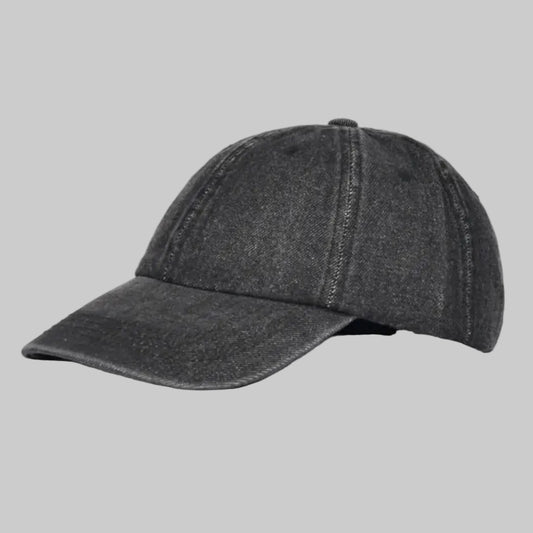 Washed Black Denim Cap