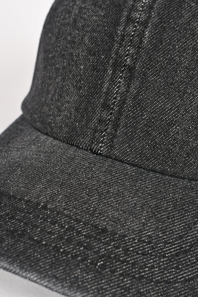 Washed Black Denim Cap
