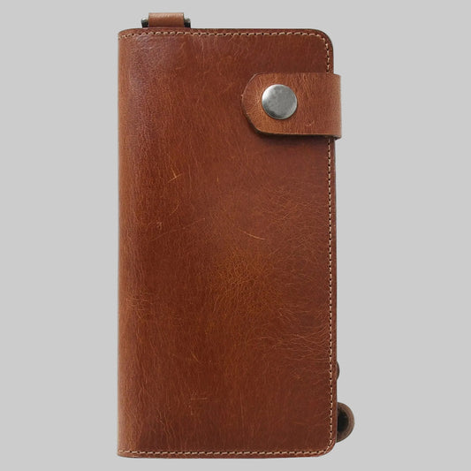 Vintage Distressed Leather Long Biker/Trucker Wallet