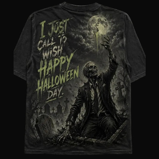 Halloween Grave Riser Oversized Graphic Tee