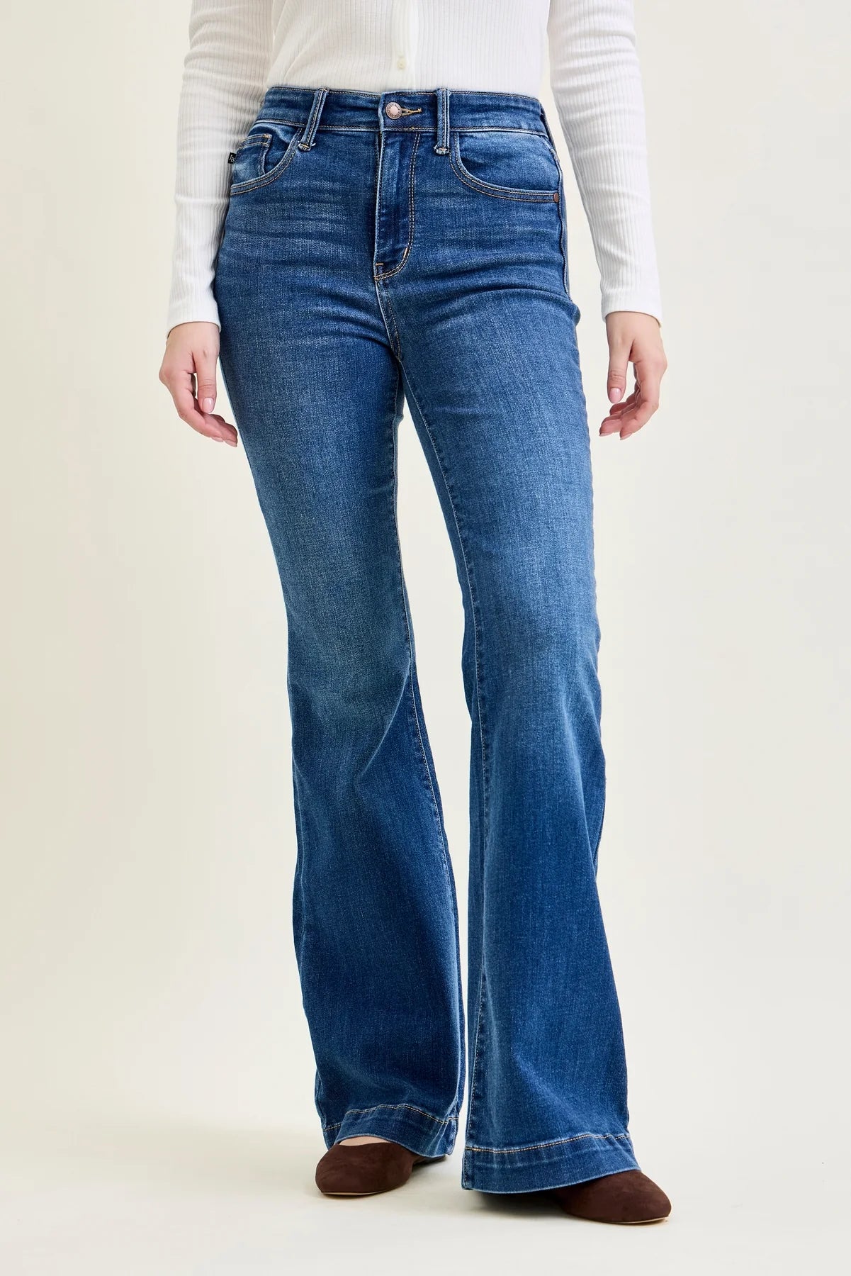Gulposh Luxe "Retro Horizon" High-Rise Flare Jeans