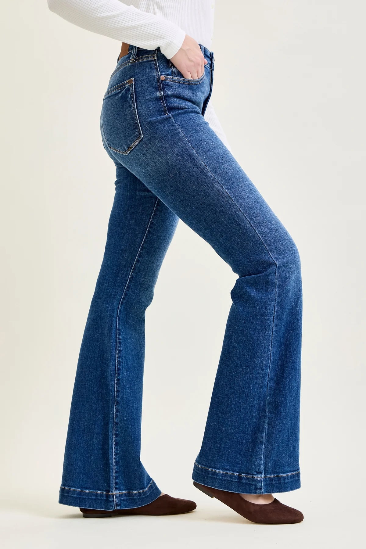 Gulposh Luxe "Retro Horizon" High-Rise Flare Jeans