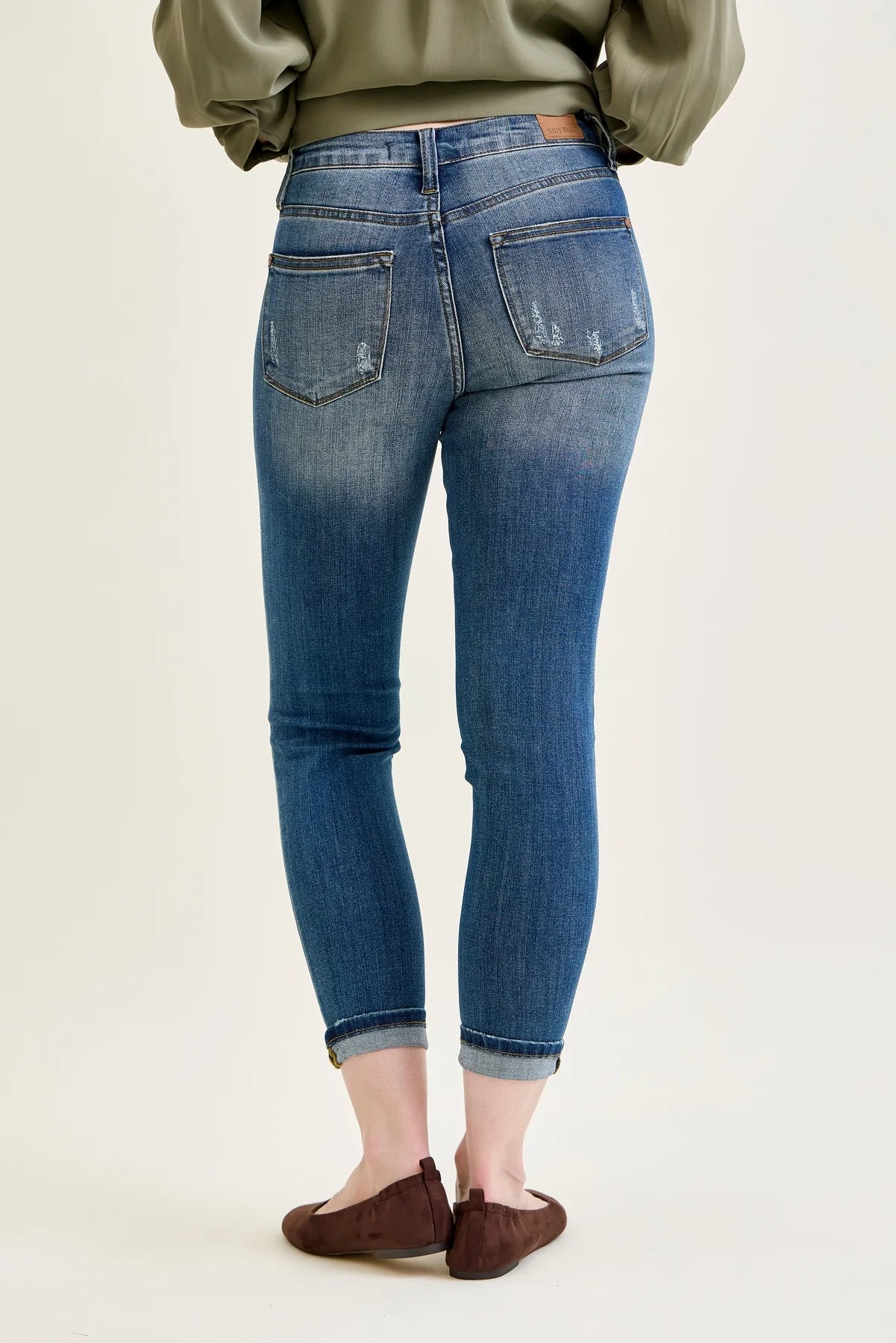 Gulposh Luxe "Heritage Horizon" Distressed Skinny Jeans