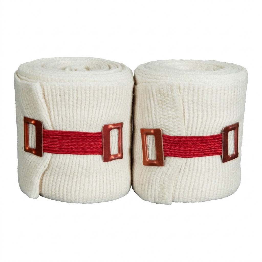 Gulposh Industries Heavy-Duty Crepe Boxing Hand Wraps (Traditional Elastic Bandage Style)