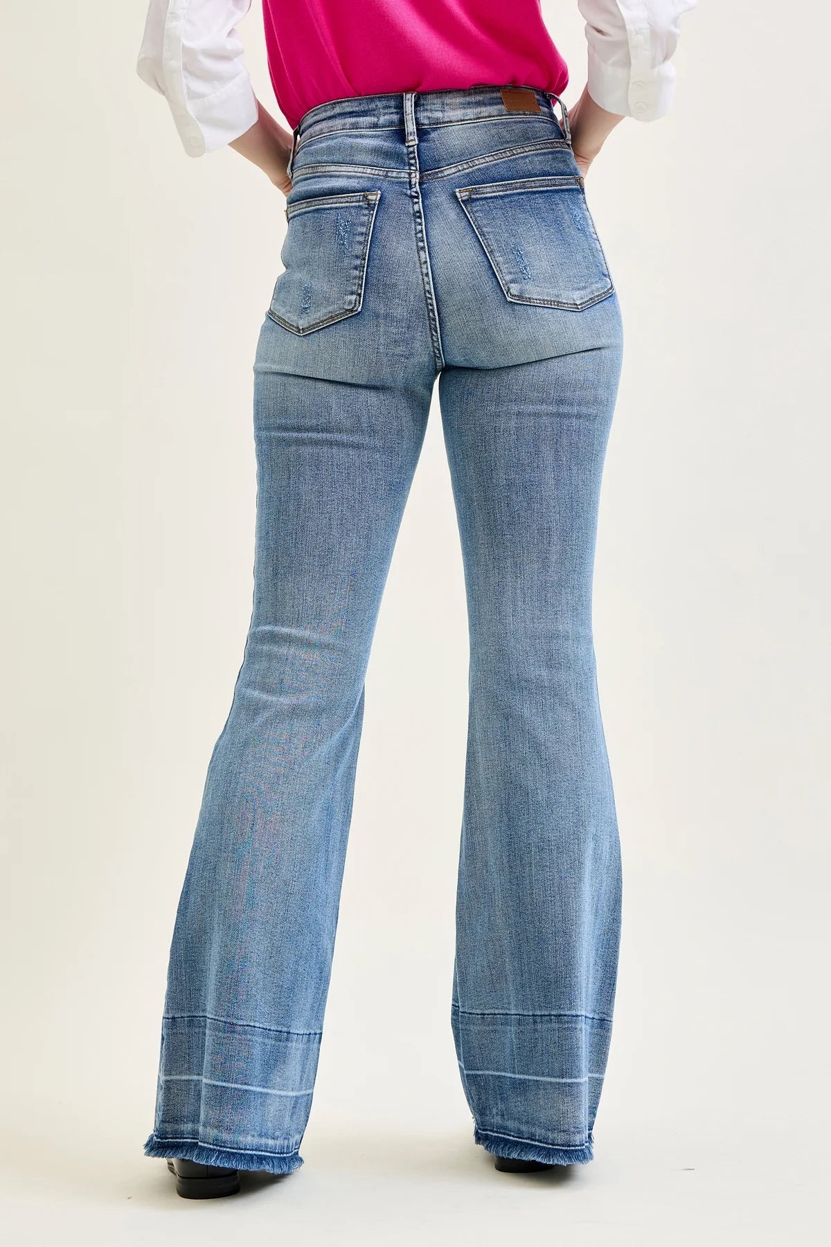 Gulposh Luxe "Retro Horizon" Paneled Flare Jeans
