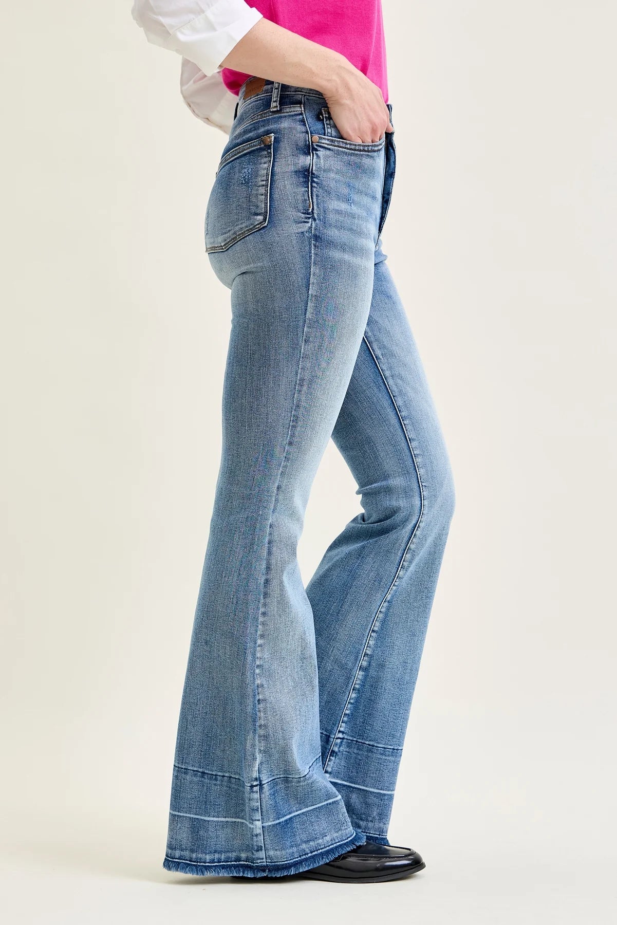 Gulposh Luxe "Retro Horizon" Paneled Flare Jeans