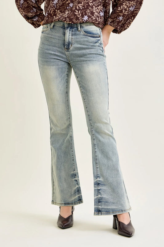 Gulposh Luxe "Sun-Bleached Horizon" Flare Jeans