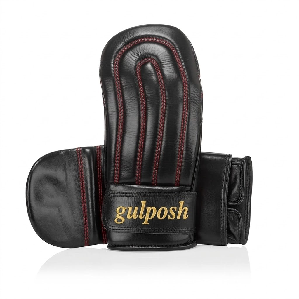 Gulposh Luxe Pro-Series Leather Bag Mitts (Classic Black & Gold Edition)