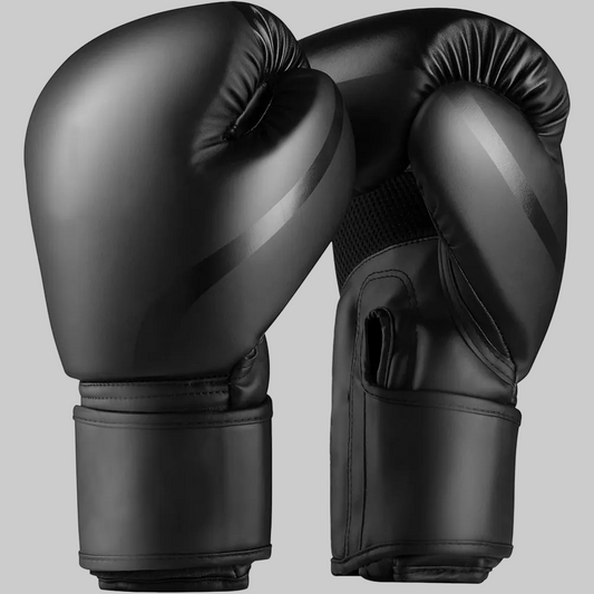 Stealth-Series "Shadow-Core" Hook-and-Loop Training Gloves (Matte Black Edition)