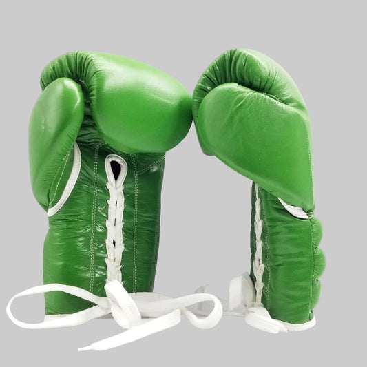 Pro-Series "Classic Heritage" Lace-Up Competition Boxing Gloves (Verdant Green Edition)
