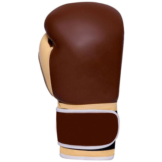 Heritage-Series "Retro-Wave" Hook-and-Loop Training Gloves (Tan, Walnut & Cream Multi-Panel Edition)