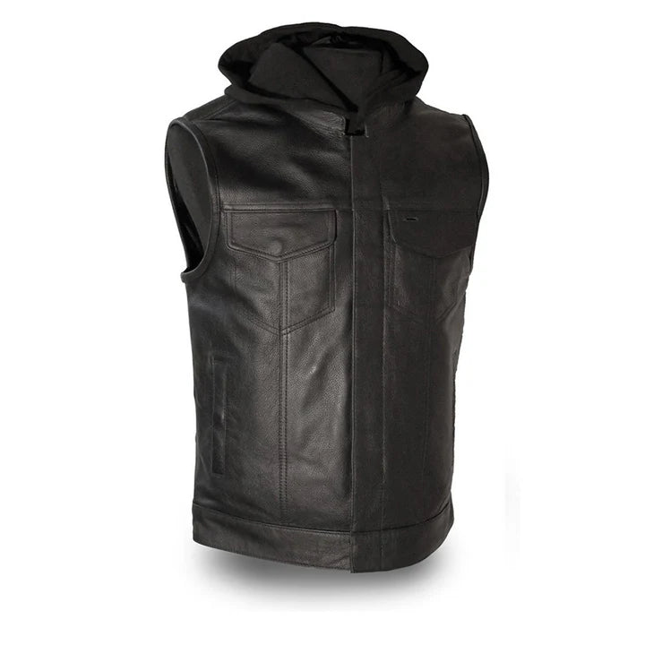 The Midnight Enforcer Leather vest
