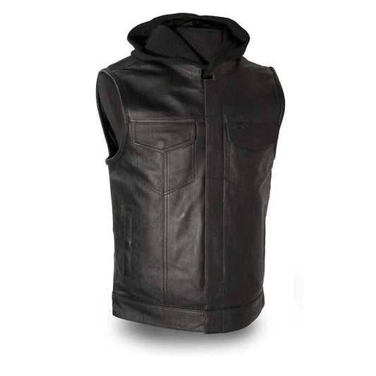 The Midnight Enforcer Leather vest