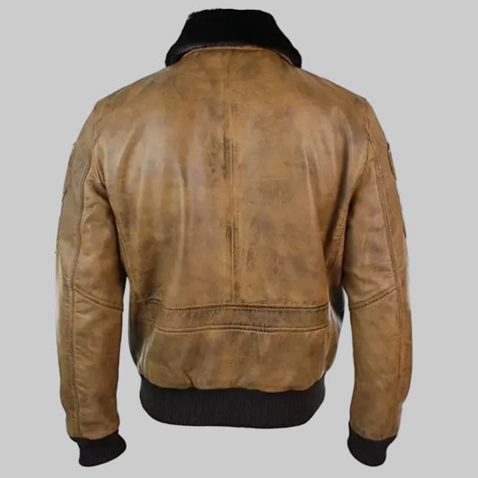 Top Gun G-1 Naval Aviator Leather Flight Jacket