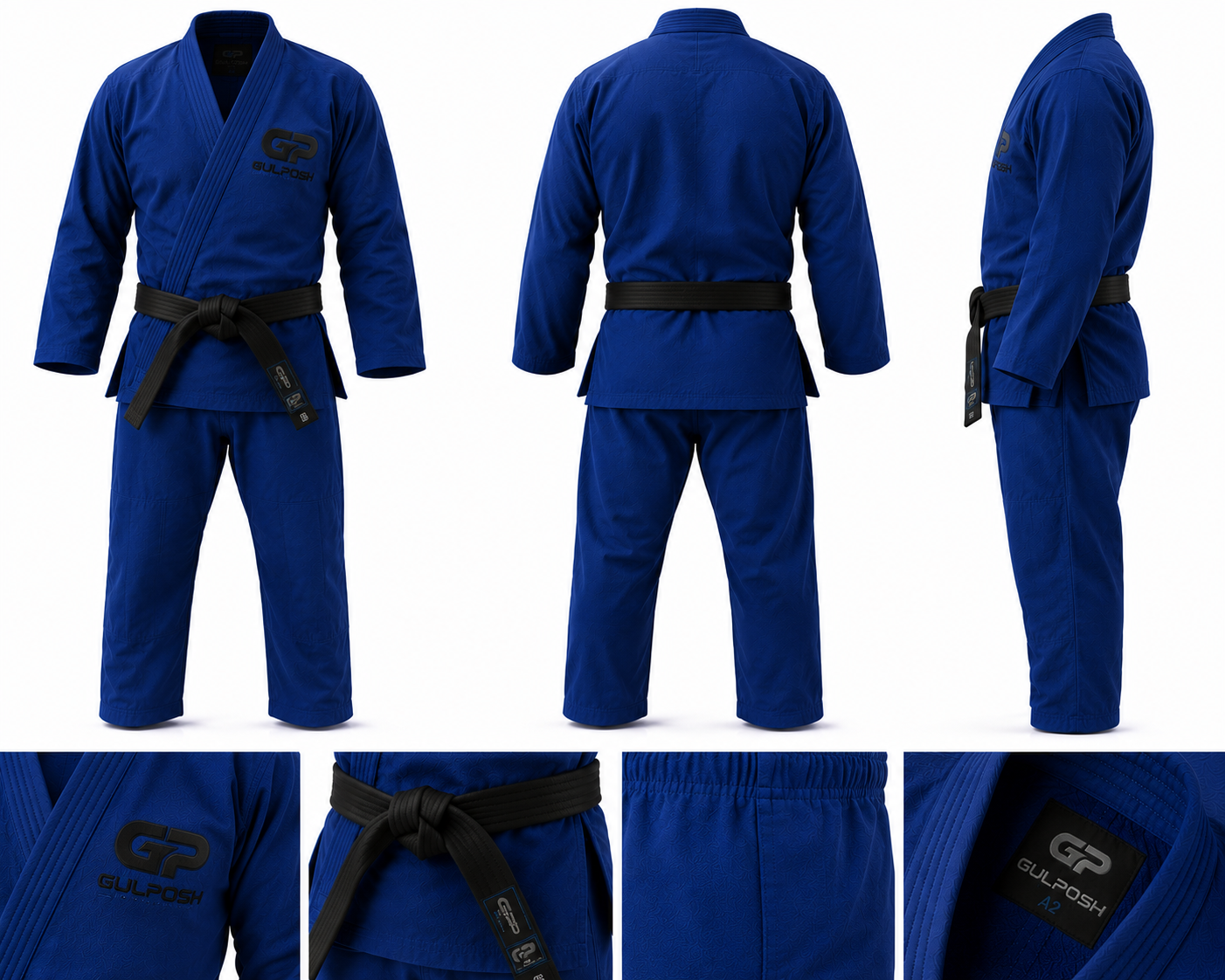 GULPOSH "Royal Combat" Premium BJJ Gi (Classic Blue Edition)