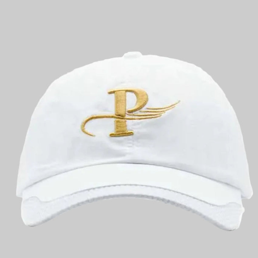 "P" Initial Embroidered Grey Baseball Cap Gray