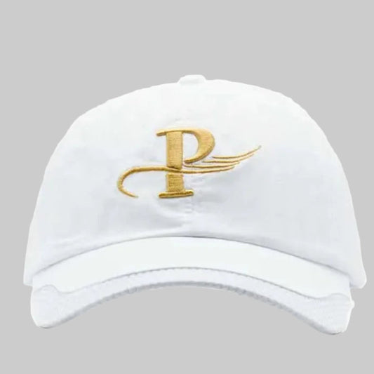 "P" Initial Embroidered Grey Baseball Cap Gray