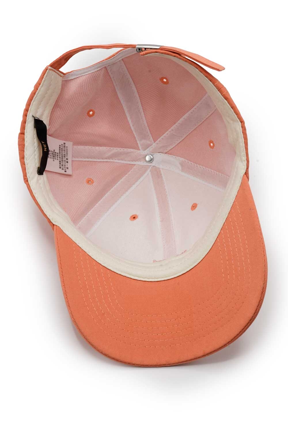Slogan Embroidered Peach Cap