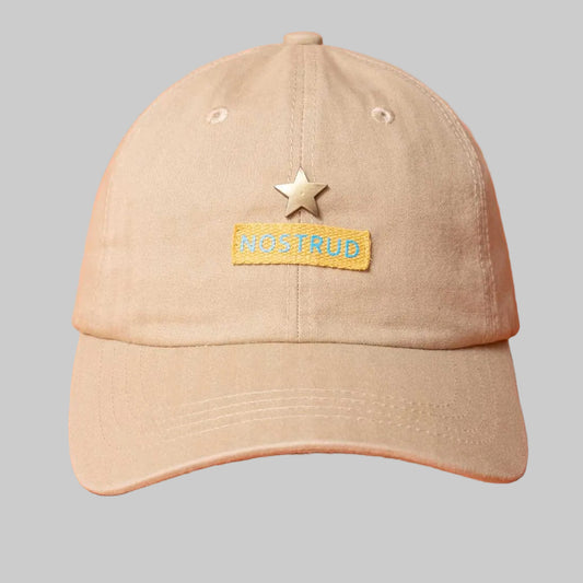 Khaki "NOSTRUD" Star Embellished Baseball Cap.