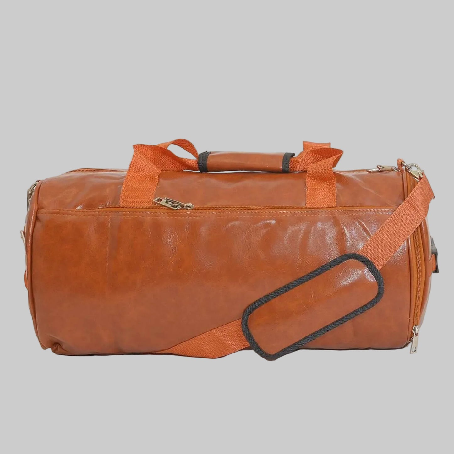 Vintage Leather Travel Duffle Bag