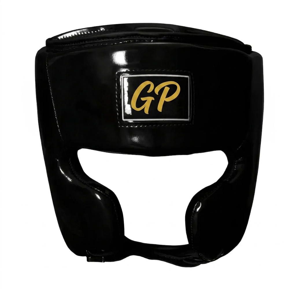 Gulposh Luxe Elite Full-Face Sparring Head Guard (Stealth Gloss Black Edition)