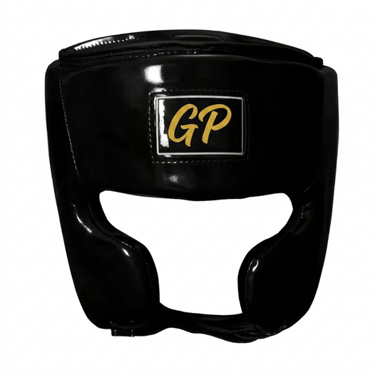 Gulposh Luxe Elite Full-Face Sparring Head Guard (Stealth Gloss Black Edition)