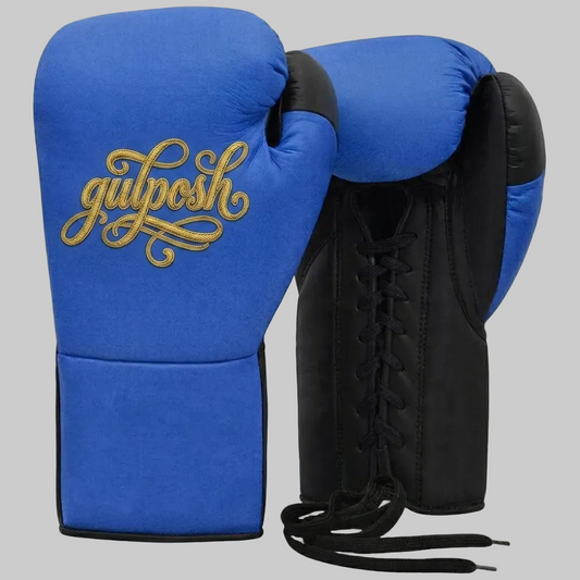 Gulposh Luxe "Royale" Pro Lace-Up Training Gloves (Cobalt & Onyx Edition)