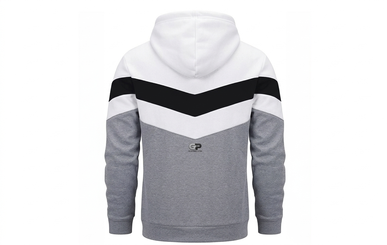 V-Panel Tricolor "Chevron" Pullover Hoodie