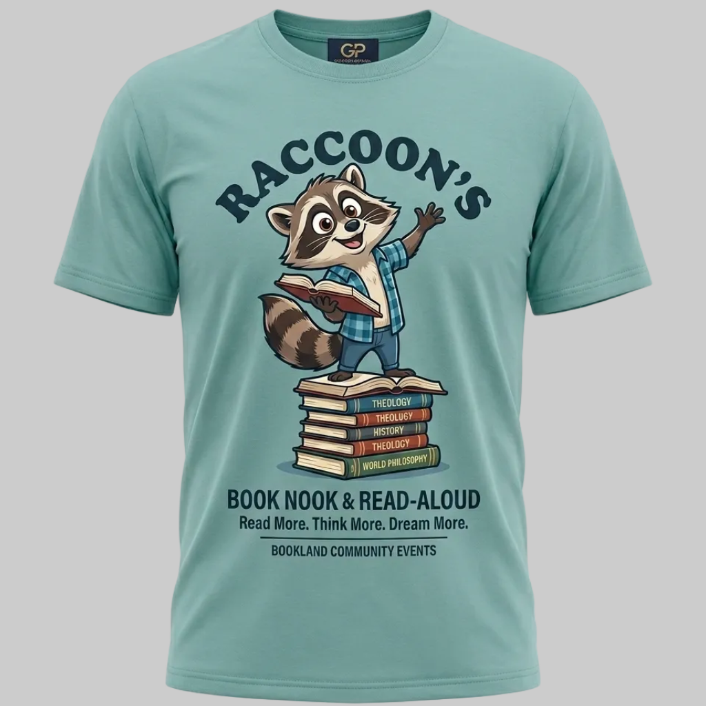 Scholar Raccoon Community Graphic Tee