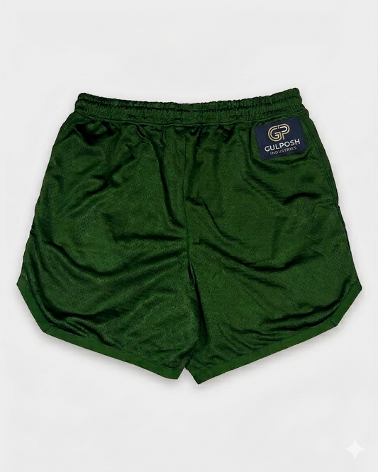 Gulposh Forest Green Mesh Basketball Shorts