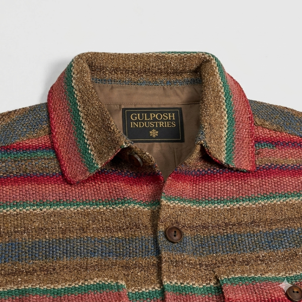 Multi-Striped Woven Overshirt