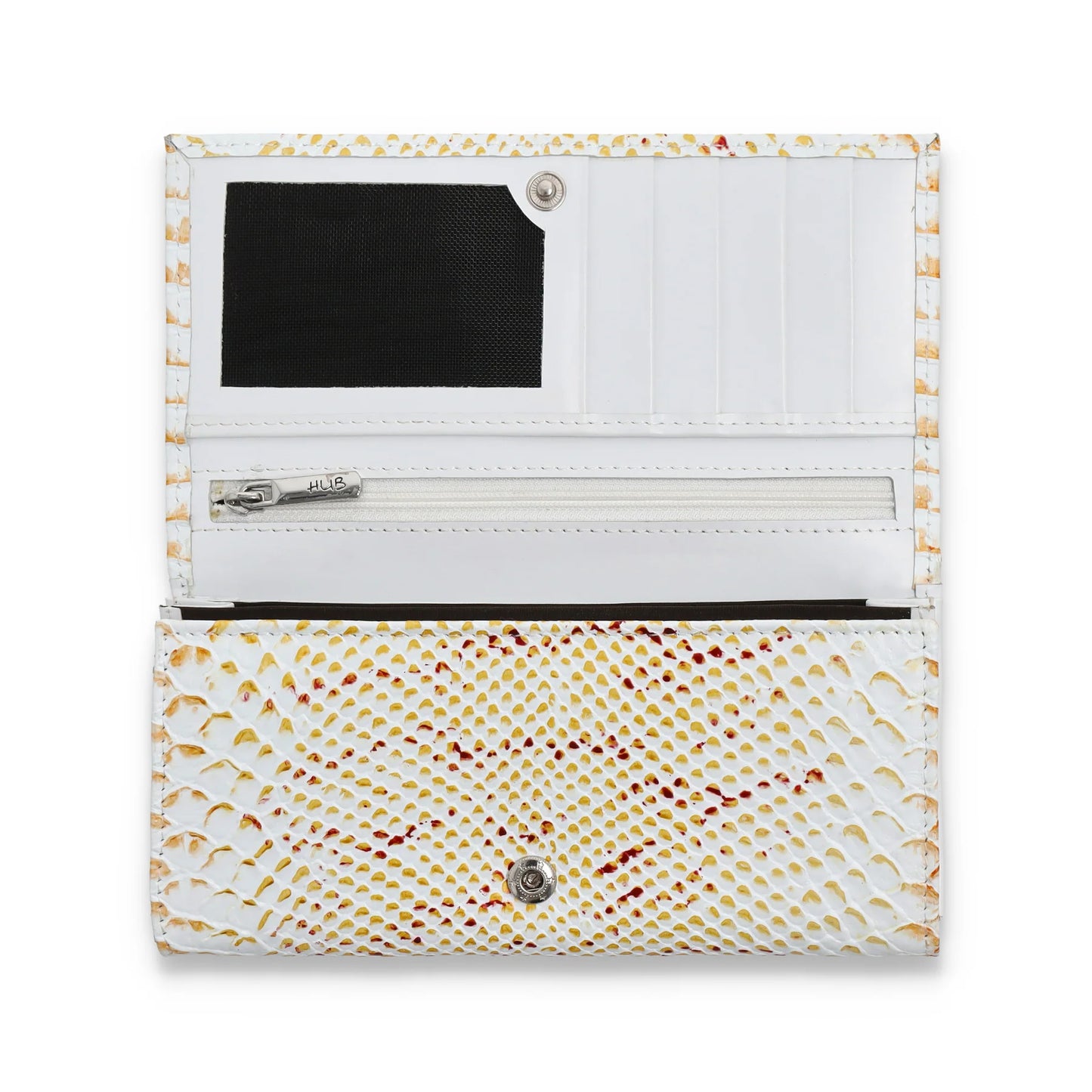 Snakeskin-Print Long Wallet.