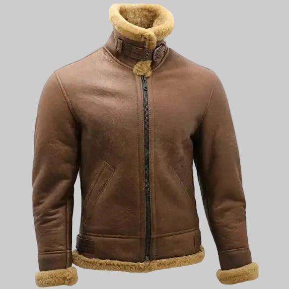 Men's B3 Shearling Flying Aviator Jacket (Classic Brown)