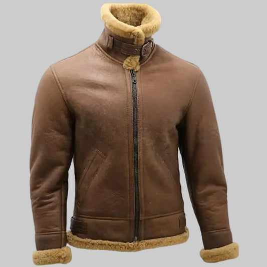 Men's B3 Shearling Flying Aviator Jacket (Classic Brown)