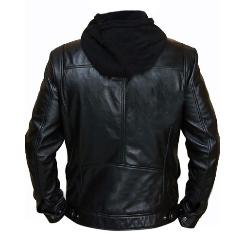 Men's "Shadow-Field" Hooded Tactical Leather Jacket