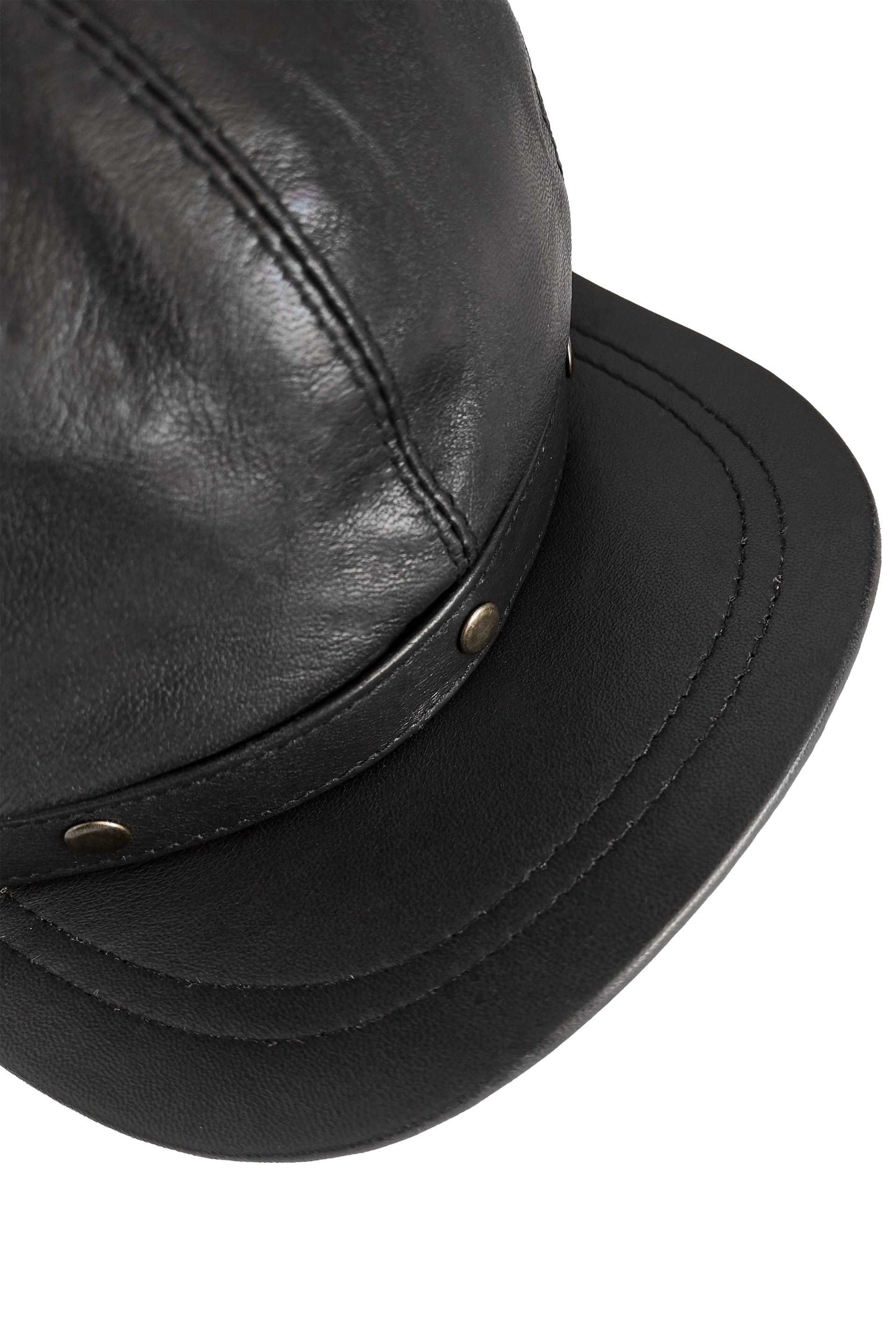 Gulposh Heritage Classic Leather Newsboy Baker Boy Cap (Black Edition)