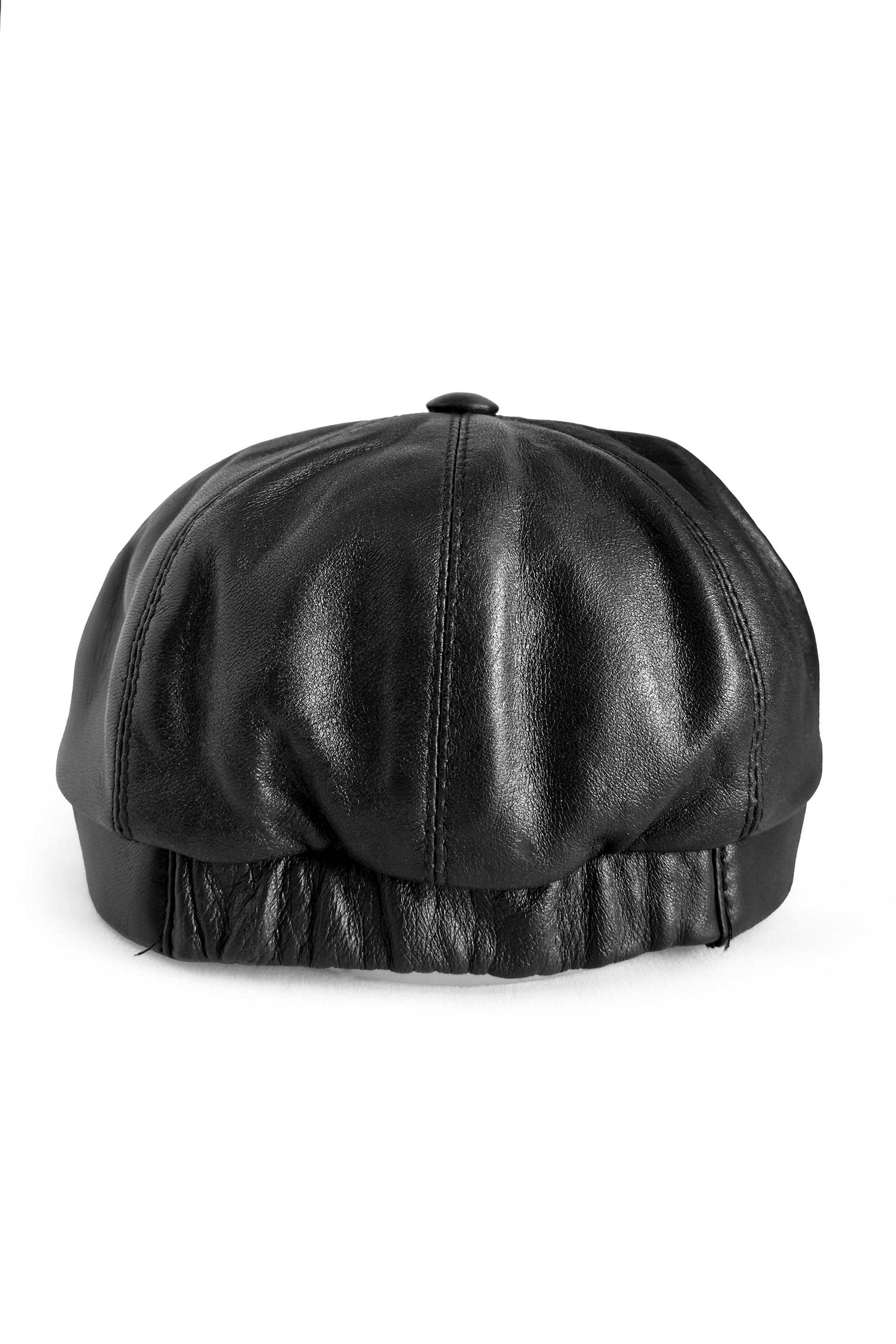 Gulposh Heritage Classic Leather Newsboy Baker Boy Cap (Black Edition)