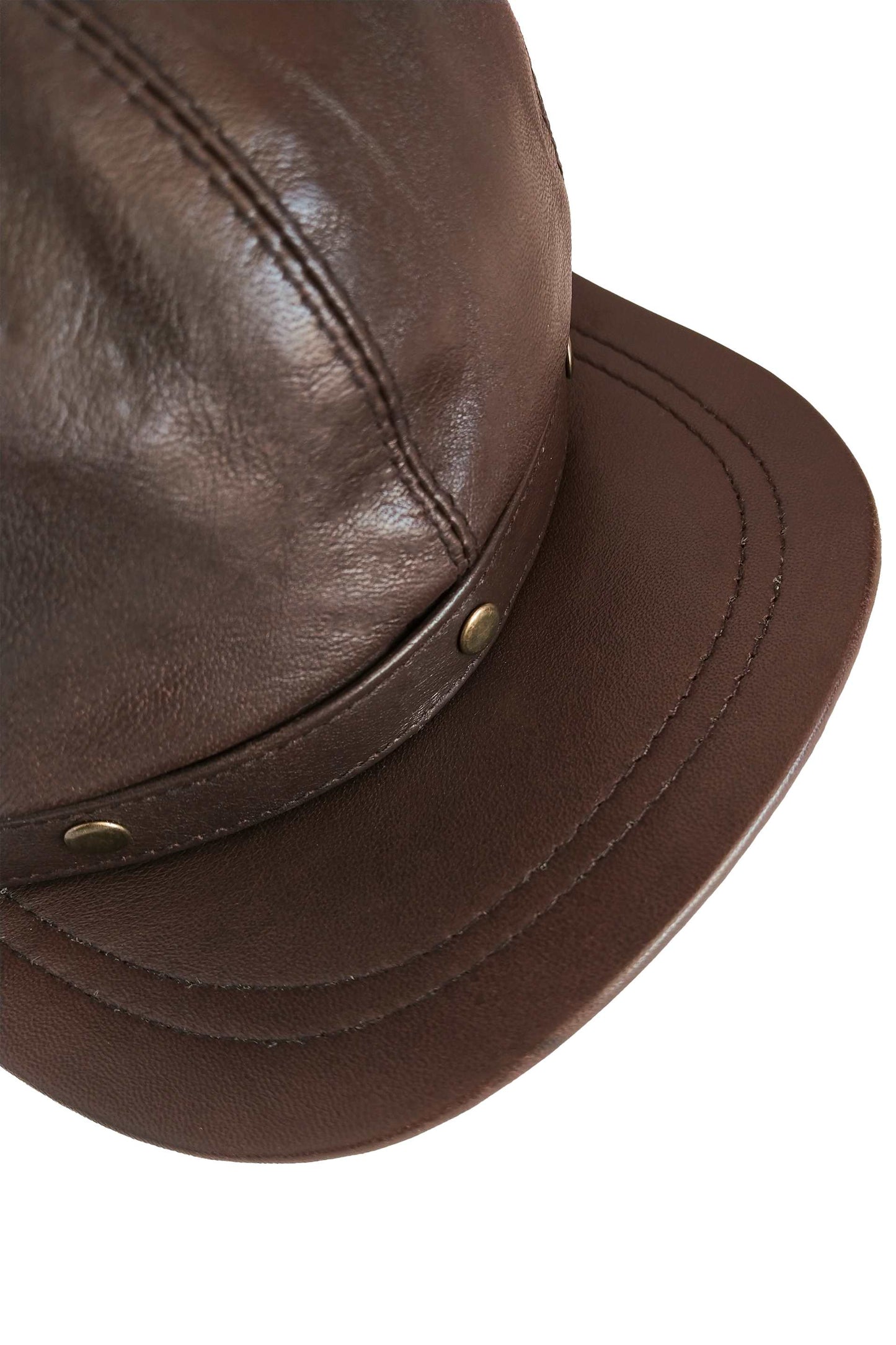 Gulposh Heritage Classic Leather Newsboy Baker Boy Cap (Mahogany Brown Edition)